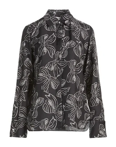 Max Mara Woman Shirt Black Size 6 Silk