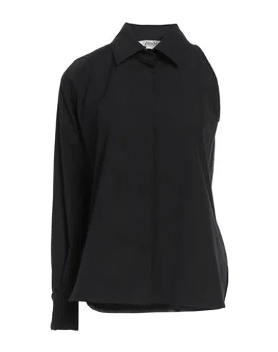 Max Mara Woman Shirt Black Size 8 Cotton, Elastane