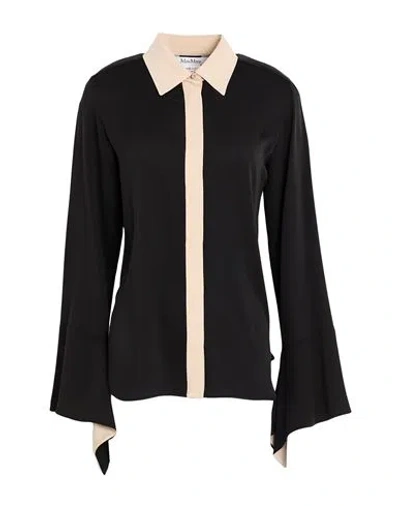 Max Mara Woman Shirt Black Size 8 Silk