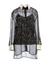 Max Mara Woman Shirt Black Size 6 Silk, Cotton In Black