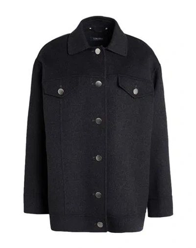 Max Mara Woman Shirt Black Size 8 Virgin Wool