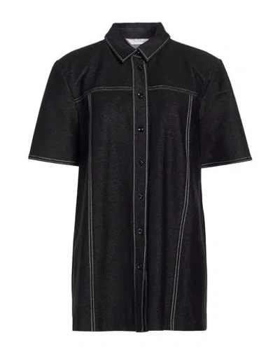 Max Mara Woman Shirt Black Size Xl Cotton, Polyester, Elastane