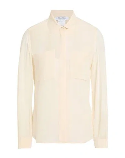 Max Mara Woman Shirt Cream Size 10 Silk In Neutral