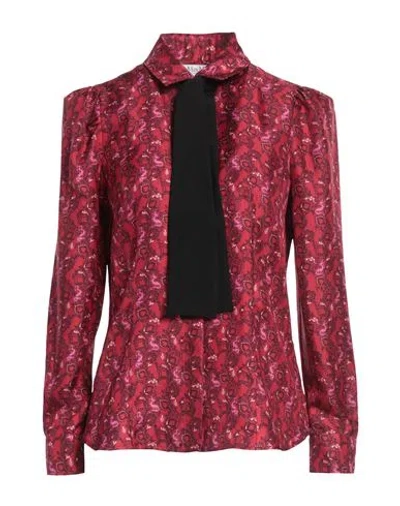 Max Mara Woman Shirt Garnet Size 10 Silk In Red