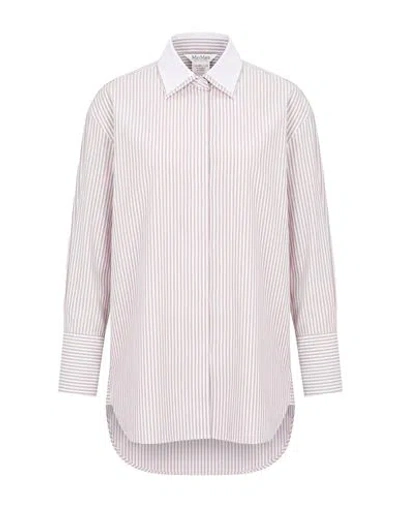Max Mara Woman Shirt Grey Size 12 Cotton, Elastane In Pink