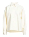 Max Mara Woman Shirt Ivory Size 10 Virgin Wool, Elastane In White