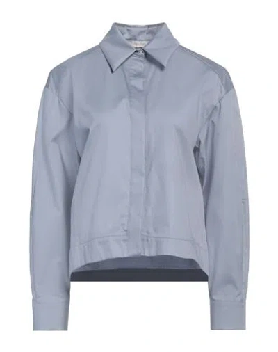 Max Mara Woman Shirt Light Blue Size 10 Cotton