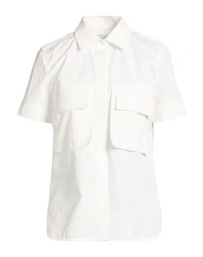 Max Mara Woman Shirt Off White Size 12 Cotton