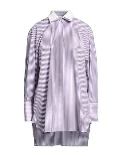 Max Mara Woman Shirt Purple Size 4 Cotton, Elastane