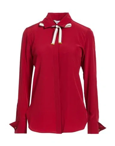 Max Mara Woman Shirt Red Size 10 Silk