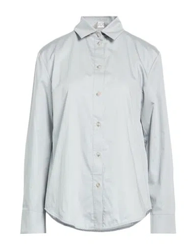 Max Mara Woman Shirt Sky Blue Size 6 Cotton
