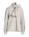 Max Mara Striped Shirts In Gray