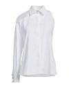 Max Mara Woman Shirt White Size 6 Cotton, Elastane