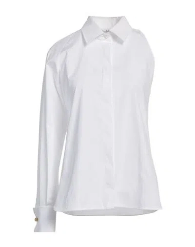 Max Mara Woman Shirt White Size 6 Cotton, Elastane