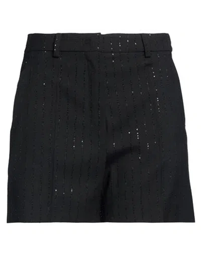Max Mara Woman Shorts & Bermuda Shorts Black Size 10 Virgin Wool, Polyamide