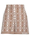 Max Mara Woman Shorts & Bermuda Shorts Brown Size 8 Cotton, Polyamide