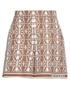 Max Mara Woman Shorts & Bermuda Shorts Brown Size 0 Cotton, Polyamide In Brown