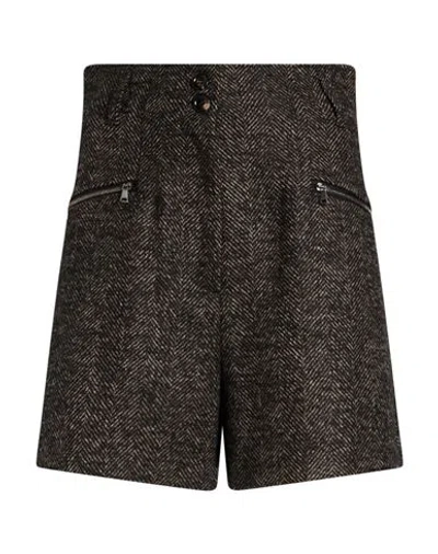 Max Mara Woman Shorts & Bermuda Shorts Charcoal Size 10 Virgin Wool, Polyester, Acrylic In Gray