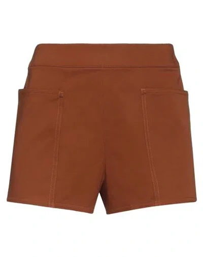 MAX MARA MAX MARA WOMAN SHORTS & BERMUDA SHORTS CHOCOLATE BROWN SIZE 10 COTTON