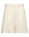 Max Mara Woman Shorts & Bermuda Shorts Cream Size 6 Virgin Wool In Neutral