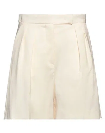 Max Mara Woman Shorts & Bermuda Shorts Cream Size 6 Virgin Wool In Neutral