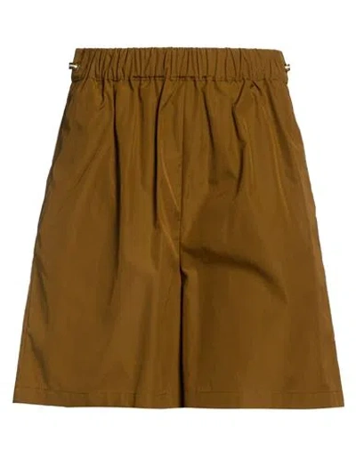 Max Mara Woman Shorts & Bermuda Shorts Khaki Size 6 Cotton In Brown