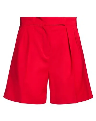 Max Mara Woman Shorts & Bermuda Shorts Red Size 6 Virgin Wool