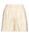 Max Mara Piadena High-rise Cotton Shorts In Beige