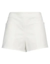 Max Mara Riad Cotton-blend Mini Shorts In White