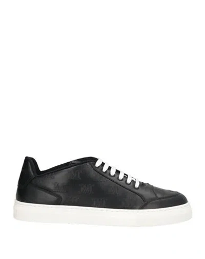 Max Mara Woman Sneakers Black Size 6 Leather