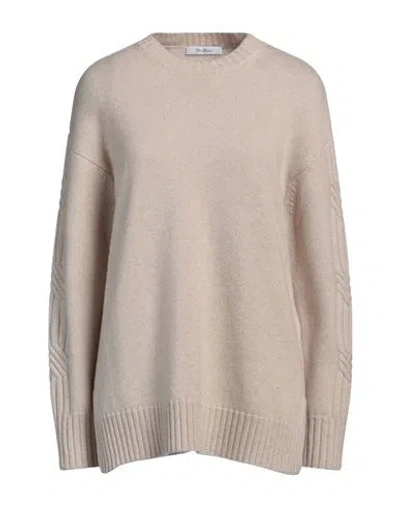 Max Mara Woman Sweater Beige Size L Cashmere