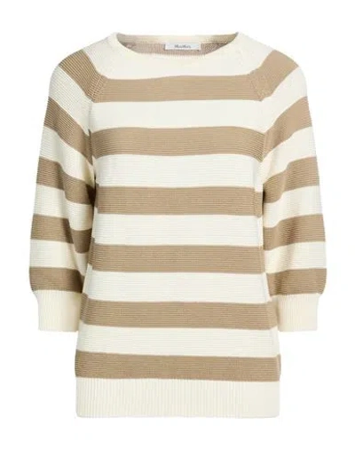 Max Mara Woman Sweater Beige Size M Cotton In Sand