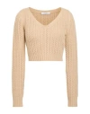 Max Mara Short Wool Blend Ifrem Sweater In Beige