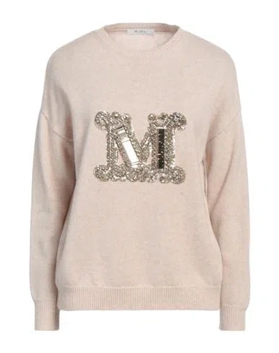 Max Mara Woman Sweater Beige Size Xs Wool, Cashmere In Brown