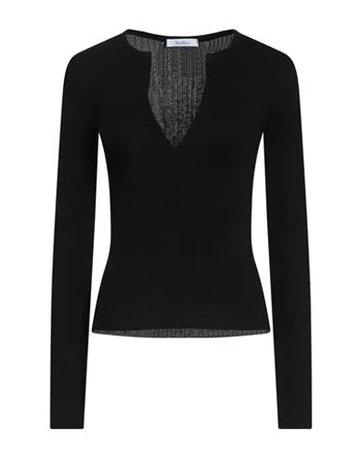 MAX MARA MAX MARA WOMAN SWEATER BLACK SIZE M SILK, CASHMERE