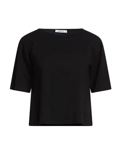 Max Mara Woman Sweater Black Size M Viscose, Polyamide In Multi