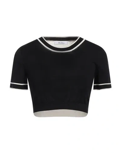 Max Mara Woman Sweater Black Size S Cotton, Polyester