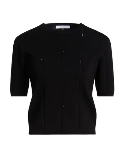 Max Mara Woman Sweater Black Size S Viscose, Polyamide