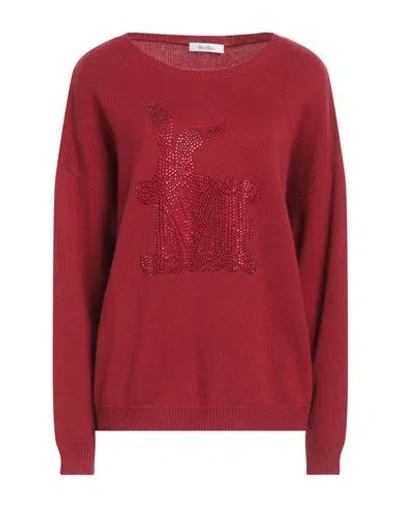 Max Mara Woman Sweater Brick Red Size Xl Wool, Cashmere