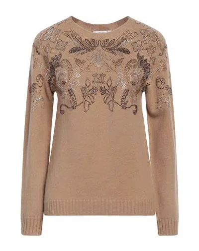 Max Mara Woman Sweater Brown Size Xs Virgin Wool, Cashmere