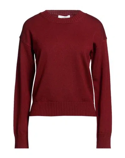 Max Mara Woman Sweater Burgundy Size L Virgin Wool In Red