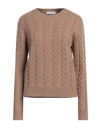 Max Mara Woman Sweater Camel Size L Cashmere In Beige