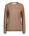Max Mara Woman Sweater Camel Size L Virgin Wool In Beige