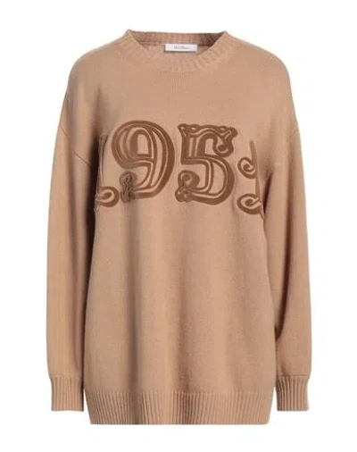 MAX MARA MAX MARA WOMAN SWEATER CAMEL SIZE L WOOL, CASHMERE