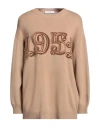 Max Mara Woman Sweater Camel Size L Wool, Cashmere In Beige