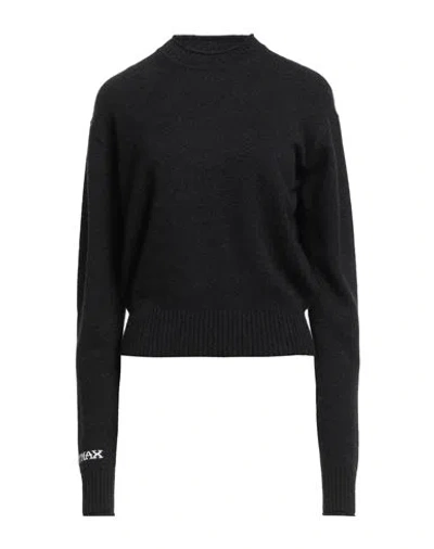 Max Mara Woman Sweater Charcoal Size S Wool, Cashmere In Black