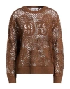 Max Mara Woman Sweater Chocolate Brown Size M Cotton, Polyester In Brown