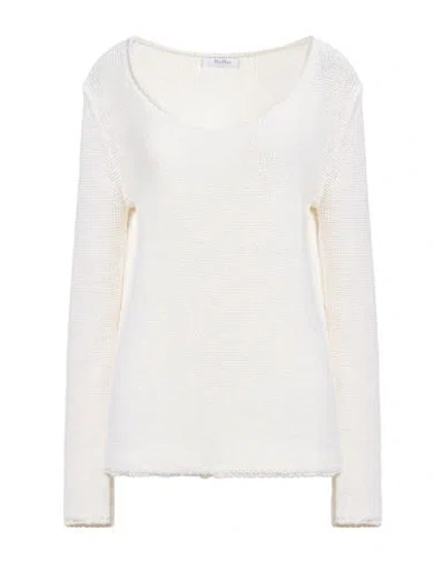 Max Mara Woman Sweater Cream Size L Linen, Cotton In White