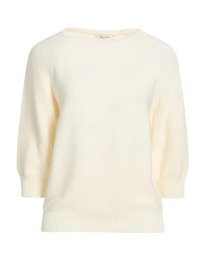 Max Mara Woman Sweater Cream Size M Cotton In White