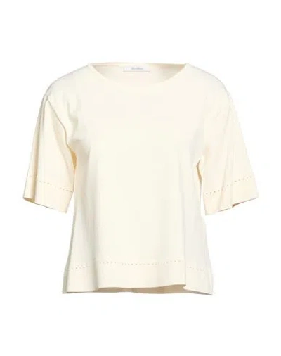 Max Mara Woman Sweater Cream Size M Viscose, Polyamide In White